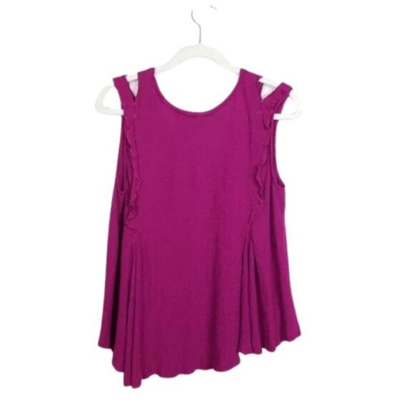 Free People Fuchsia Pink Cutout Top - Picture 3 of 4